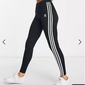 adidas Originals 3 stripe legging in black